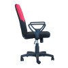 Кресло "Квадро Н" №2 (гоб/кзам, пластик) гобелен чёрный + спинка красная
