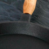 Сковорода литая чугунная блинная 220х15 с деревянной ручкой (арт бл240)