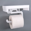 МП2224 Держатель для туалетной бумаги с полочкой белый
