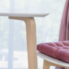Стол Эра - ножки - Водный лак, столешница - в цвете белый 750х750 мм из МДФ