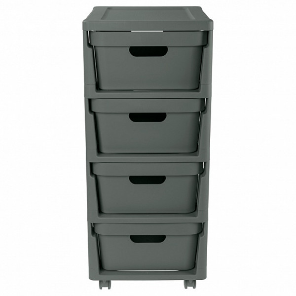 Комод на колёсах "Luxe" 4 ящика (Серый) Комод на колёсах "Luxe" 4 ящика (Серый)