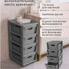 Комод на колёсах "Luxe" 4 ящика (Серый)