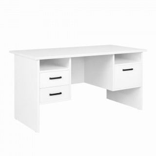 Стол двухтумбовый "КУЛ-109" белый (Торнадо)