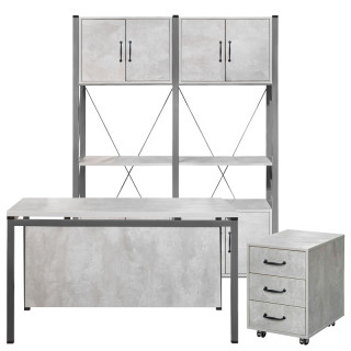 Кабинет модель "Олимпия" (КУЛ) (3 позиции) цв.Люкс бетон светлый