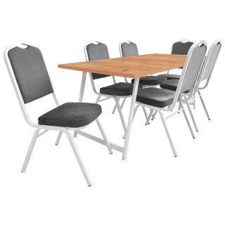 Комплект мебели "Арзу Плюс" (дуб крафт золотой, гоб.темно-серый)