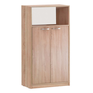 Стеллаж низкий  КУЛ- 116  700х350х1500 Дуб сонома/белый (Торнадо)