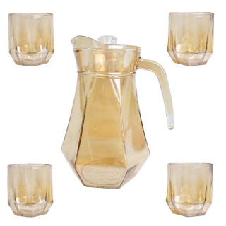 Набор 5 предметов ( 4 стакана 200 мл+ кувшин 1,3) ZT-22