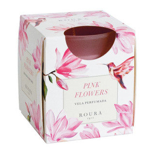 Ароматизированная свеча в стакане ROURA "Розовые цветы (PINK FLOWERS)"