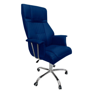 Кресло "Каспий" кзам АОД, крест.хром, кол JL	кзам Синий