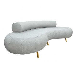 Диван Волна "3" (кзам/гобелен (Эконом)) гобелен серый