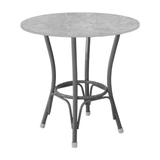 Стол Лавр (D-800 столешница 16 мм цв.Люкс) Бетон светлый