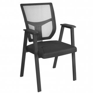 Кресло Тейс (сид.ортопед) с пл.накл. цв.каркас черный