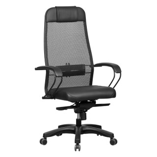 Кресло "Сакура Плюс" (мет.каркас, бабоч. NB001S, подл.мет.№11 с накл.) кзам1 черный