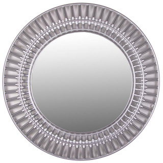Зеркало интерьерное настенное в ажурном корпусе d=51см, серебро