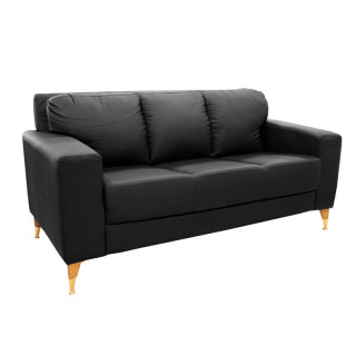 Диван Браво "3" (кзамPU/гоб.stock) кзам2а чёрный