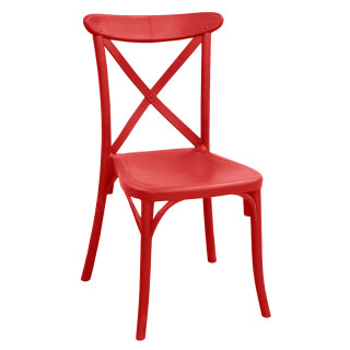 Стул пластиковый "Кантри" (красный)