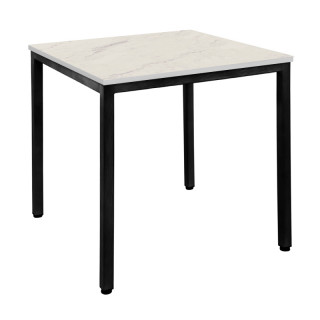 Стол прямой каркас тр.40х40 (800х800 столешница 16 мм цв.Люкс) Мрамор светлый