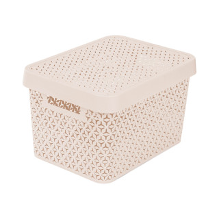 Корзина "Элемент" 17л (с крышкой) бежевый