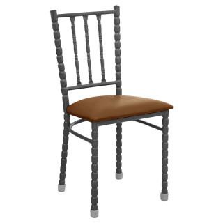 Стул Аслан 1м.эл.кзамА,цв.каркас (вальц.тр.) коричневый