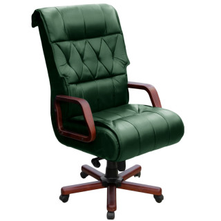 Кресло "Командор" тёмно-зелёный (pu 13)