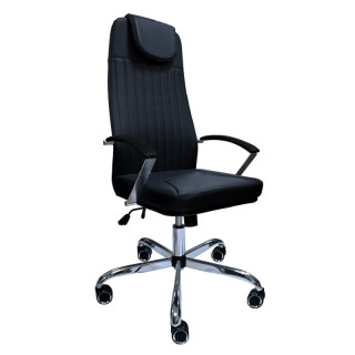 Кресло "Ленайс" (мет.каркас) подл.хром Encil, крест.хром, кол JL (Чёрный)