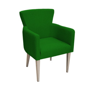 Кресло "Нико" цв. каркас (Кожзам АОД/ГОБ.Stock) зелёный