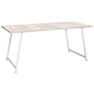 Стол Арзу (1600х800 столешница F цв.Люкс) Дуб крафт белый