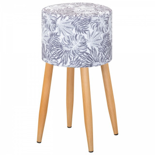 Пуфик "Тампа" d30 цв.Орех (кзам PU/гоб.stock)