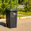 Бак мусорный 120 л (с крышкой, на колесах) черный