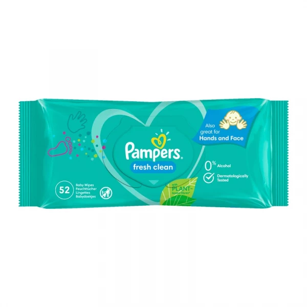 Влажные детские салфетки "PAMPERS" Fresh Clean 52 шт