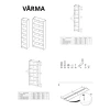 Стеллаж "Варма 80" 00371 (78х198х28 шпон, дуб беленый)