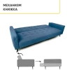 Диван "Аллаки" микрошенилл, Tailor 21 (синий)