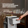 КОМОД НА КОЛЕСАХ VELVET, 4 ЯЩИКА, 300х385х690 ММ (Светло-серый флэк)