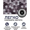 Коврик-дорожка "SHAHINTEX DIGITAL PRINT" (28) "Соты Мрамор" 120х1500 чёрно-серый (1м)